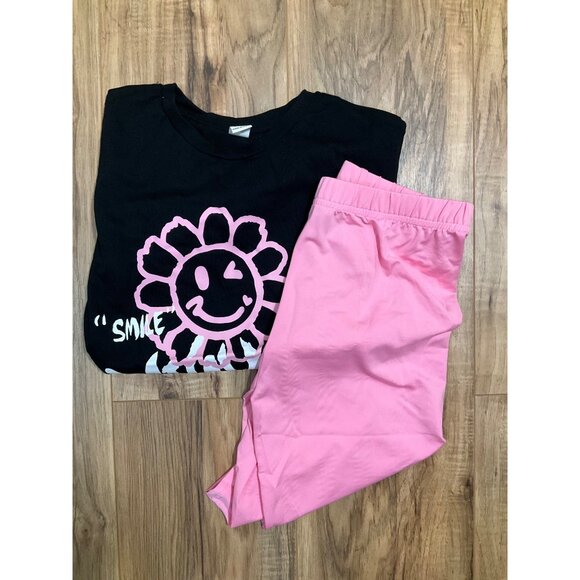 NWT Shein Kids Black and Pink Matching set " Future has Infinite Possibilities - Picture 10 of 13